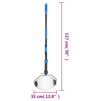 Collecteur de noix en acier – 127 cm – Couleur bleue